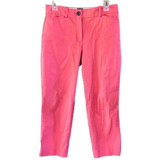 TALBOTS Curvy Pink Cotton Ankle Pants Size 4 (B-201) - Picture 1 of 6